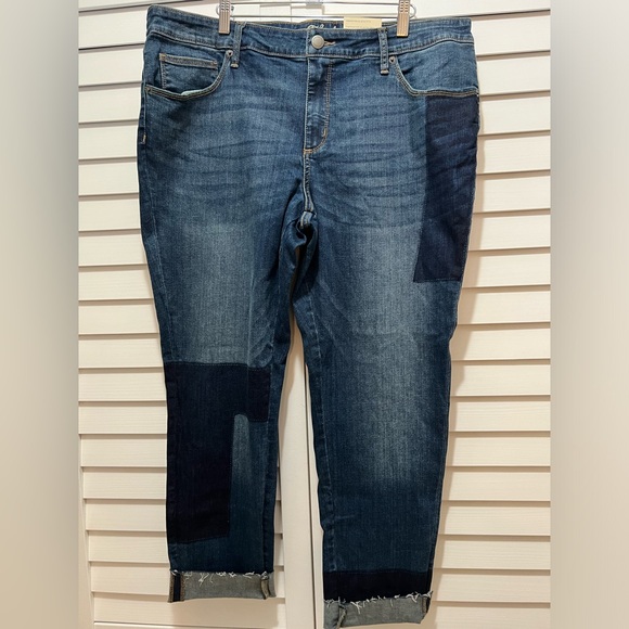 NWT Universal Thread Skinny Patch Pattern Denim Sz 18 W - Picture 6 of 8